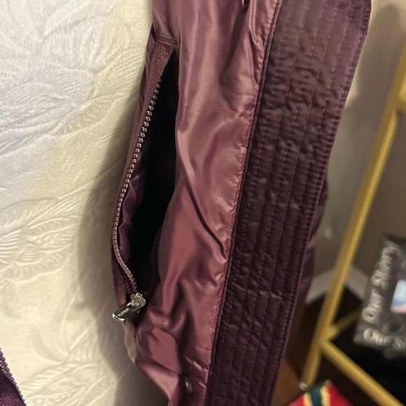 Athleta Burgundy Long Puffer Coat - Picture 2 of 7
